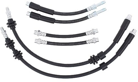 Bremsschlauch Satz Bremsleitung Bremsschläuche Bremsleitungen Bremssystem Gummischlauch Bremsrohr am Bremssattel vorne hinten links rechts für 1er E87 E81 E82 E88 Cabrio 3er E90 E91 Touring E92 E93