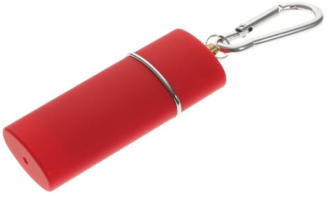 Metallo Portachiavi Rettangolare Posacenere Rosso per Esterni | Compatto e Portatile, Apertura Pratica, Tenuta Precisa, per Pesca e Barbecue, Decorazione Semplice