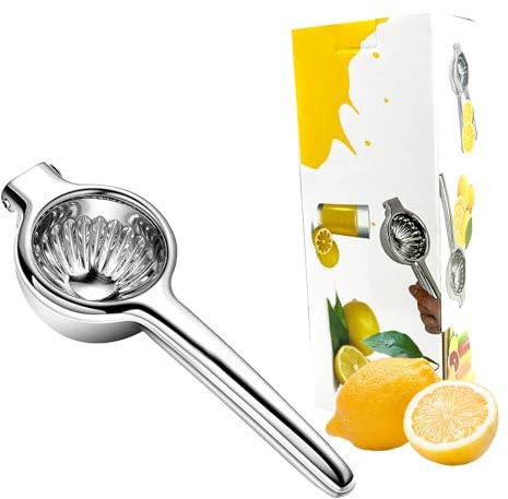 Achkey Zitronenpresse, Saftpresse, Orangenpresse, Zitronenpresse Edelstahl, S304 Zitruspresse für Alle Citrusfrüchte, Limettenpresse 100% Rostfrei und Spülmaschinenfest [7.8 cm Diameter]