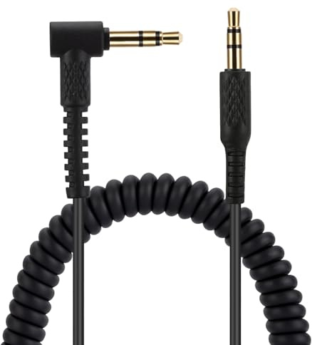Replacement Audio Cable for Marshall headphones, Compatible with Monitor Monitor II Major 2 II Major 3 III Major 4 IV Mid Headphones 3.5mm Male Stereo Jack Cord, 4 Ft , No Remote Control, Black