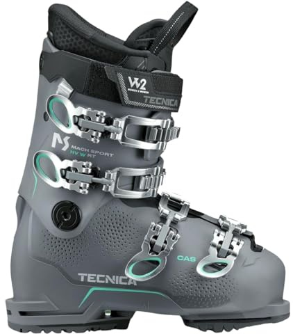 Skischuhe Skistiefel Skiboots Damen - Tecnica Mach Sport HV 75W RT GW - Flex 75 - Skischuh Ski Boots für Fortgeschrittene und Gute Fahrer - All Mountain Alpinskischuhe (Sport Grey, 41_1-2)