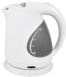 Corby Lancaster Bouilloire blanche texturée 1 l – Prise européenne