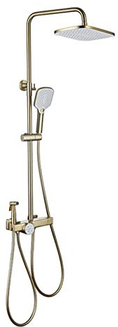 ZJIANHON Set per doccia con doccetta e doccetta a parete, con doccetta, doccetta per vasca da bagno, doccetta per bidet, miscelatore per vasca da bagno, 4 funzioni