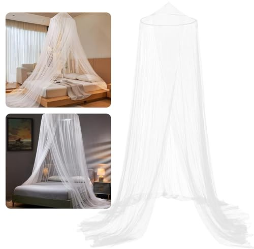 FOYIOLRU Moustiquaire pour lit Double ou Simple, moustiquaire de Voyage, moustiquaire à Mailles Fines pour l'intérieur et l'extérieur