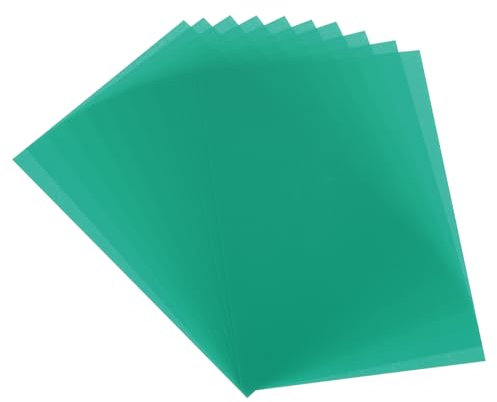 QUARKZMAN 10 Stück Schrumpffolienblätter, 8x12 Zoll Schrumpffilme Papier Wärmeschrumpf-Kunstpapier zum Herstellen von Ohrringen, Schlüsselanhängern DIY-Bastelprojekten, Dunkelgrün