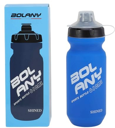 BULLSPANN Bottiglia d'Acqua 610ml per Ciclismo Con Copertura Antipolvere Anti-Perdite, Borraccia MTB bicicletta sportivo, per Palestra, Fitness, Bici, Yoga, Campeggio, Blu Mare