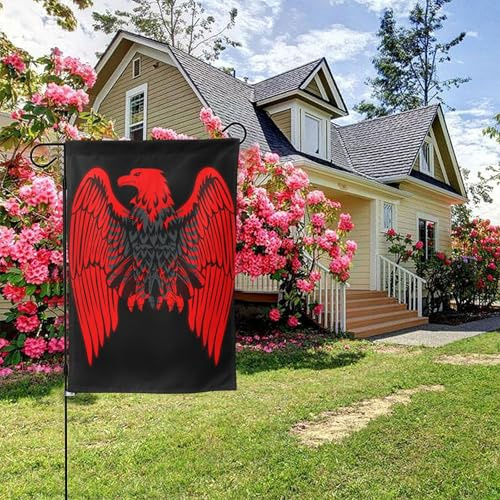 Adler Albanische Flagge Doppelseitig 28x40 Zoll Hof Außendekoration
