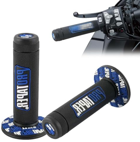 GNALIA Moto Cross 125Cc 1 Paire 22/24Mm Poignées Caoutchouc Noir Bleu Guidon 7/8Inch Pour Frein Accélérateur