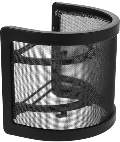 VOSAREA Recording Microphone Cover U Shaped Metal Mesh Pop Filter for Studio Podcast Handheld Condenser Vocal Mics Windscreen Shield