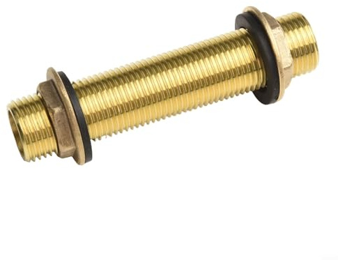 Besttoolifes Conector de tanque de agua G1/2 de latón con sello de silicona para torre de agua y sistemas de bomba (10 cm)