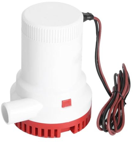 Pompa di Sentina Elettrica 2000GPH 12V Accensione Protetta Compatibile con Sistemi di Scarico Acqua per Barche Marine