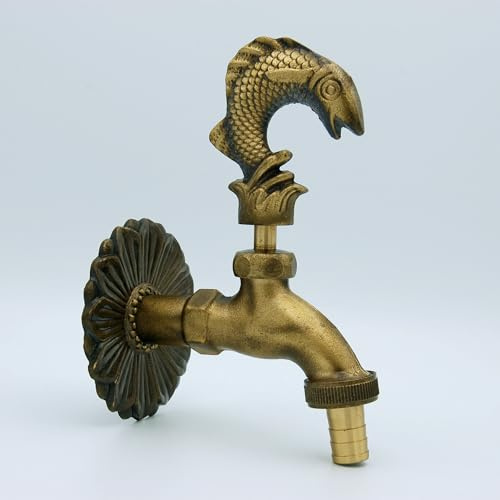GRIFO JARDIN 1/2 DECORATIVO PEZ CON RACOR MANGUERA