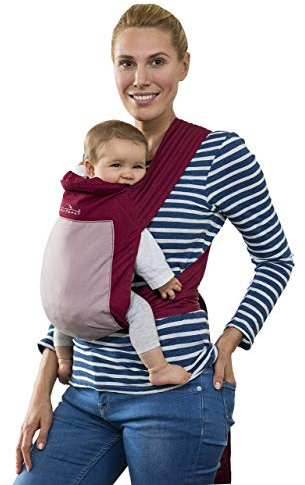 AMAZONAS Babytrage Mei Tai Bordeaux Bauchtrage Rückentrage 0-3 Jahre bis 15 kg