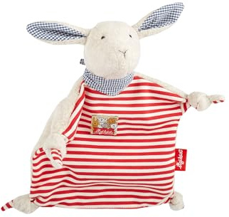 Sigikid Schmusetuch Hase Baby – Schnuffeltuch Kuscheltuch ab Geburt | Baby Schnuffeltuch Hase aus 100 % Baumwolle mit 4 Knotenzipfeln – weich, gestickt und ideal zum Greifen, Nuckeln und Kuscheln