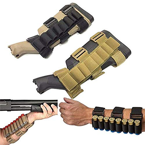 Gexgune Tactical Hunting 8 Runden Bullet Shell Holder Träger der Unterarmhülse des Magazintaschen-Magazins（2 Farben optional）