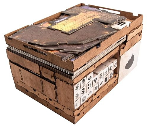 SMONEX Holz Organizer und Vier Spieler Boards Kompatibel mit Gloomhaven Brettspiel - Box Geeignet für Aufbewahrung Alle Gloomhaven Erweiterungen - Gloomhaven Insert and Storage