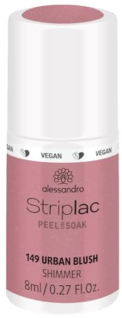 alessandro Striplac UV-Nagellack Urban Blush – Schonend und langanhaltend – Einfache Entfernung dank Peel-Off-Technologie – Vegan und tierversuchsfrei – 8 ml