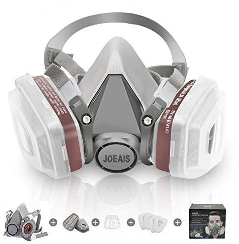 HAOX - Respirador reutilizable de media cara grande 6200, respirador de vapor orgánico profesional ampliamente utilizado en gas orgánico, dolor...