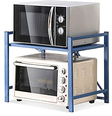 Estante para Microondas Microondas plegable Horno de horno de 2 niveles Hornos de microondas multifuncional para almacenamiento de cocina 23.62x15.75x18.90in azul Rejilla para Microondas