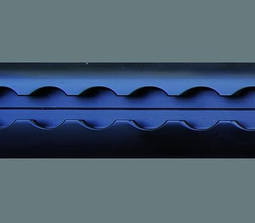 ZURRSCHIENEN.COM 2 m Airline Schiene halbrunde Form, schwarz eloxiert C35, Alu-Airlineschiene, Zurrschiene Made in Germany