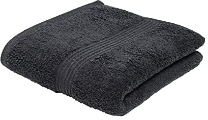 TODAY Asciugamano da bagno in cotone 50 x 90 tinta unita Essential a carboncino