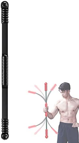 DYK&NX Varilla de Entrenamiento Multifuncional, Barra Entrenamiento Oscilante Adecuada para Fitness Familiar y pérdida de Peso (Color : Black)