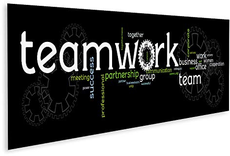 islandburner Bild auf Leinwand Business Teamwork Banner 120x 40cm - Wandbild Poster Kunstdruck Bilder