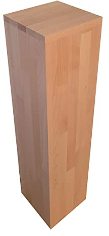 Wolkenstube Galeriesockel Buche 81x20x20cm, Säule Holz, Deko Säule Buche, Blumenständer, Podest