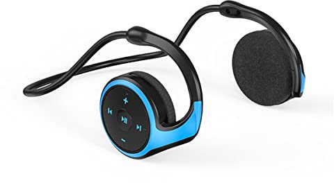 YUONNY Bluetooth Wireless Headphones Sport Over-Ear Headset MP3 Player Earphones, Support TF Card & FM Radio, Lightweight Foldable Stereo Headset Noise Canceling for Running Driving Gym Blue