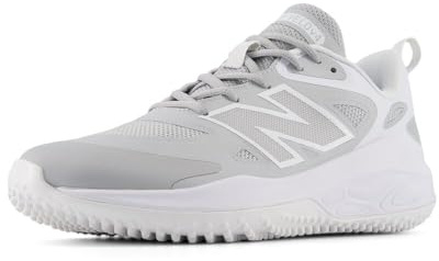 New Balance Women's Fresh Foam Velo V4 Turf-Trainer Softball Shoe, Rain Cloud/White, 7 M