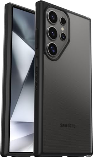 OtterBox Sleek Series Skal för Samsung Galaxy S24 Ultra, stöttåligt, Fallsäkert, Supertunt, Skyddande tunt Skal, Testad till militärstandard, Klar/Svart, Utan retailförpackning