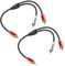 JSADZKJ Cavo splitter RCA a Y RCA a 2 RCA stereo audio subwoofer cavo maschio a maschio splitter audio cavo per amplificatore altoparlante audio TV audio cavo cavo di collegamento 24 K placcato oro