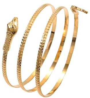 HIXNUG Metal Snake Armband Adjustable Armband Armlet Bangle Stretch Bracelets Open Arm Bracelet for Women