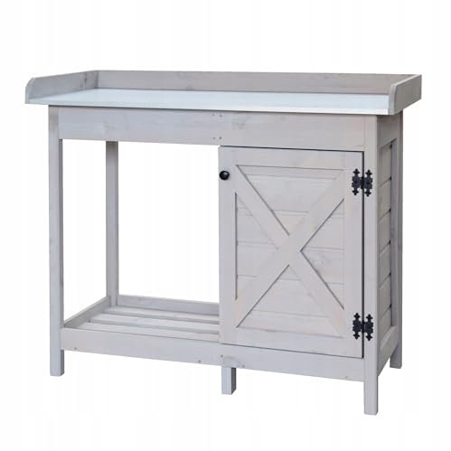 Pflanztisch Gärtnertisch Blumentisch Arbeitstisch Pflanzregal Holz 2 Farben (Braun)