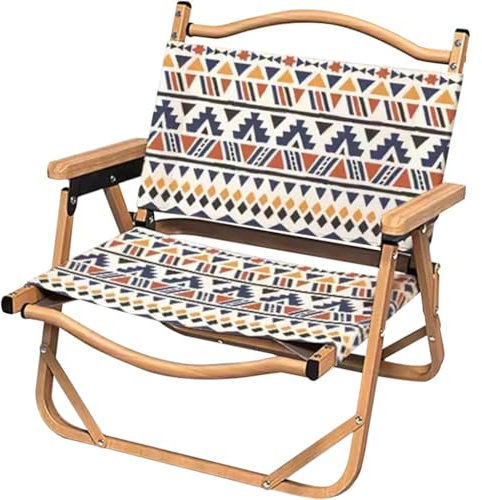 Tragbarer Klappstuhl mit kreativem Druck, einfacher Aufbau, Campingstuhl für Outdoor-Komfort, stabiler Strandstuhl mit 120 kg Tragkraft, mehrfarbiges Design zur Dekoration (B62 *