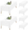 6 Packungen Weiß Tischdecke 153 x 260 cm, Tischdecke Weiß Stoff Rechteckige Polyester-Tischdecke für 1,8m Rechteckige Tische, Waschbare Tischdecke für Hochzeitsfeier, Restaurant, Banketttisch