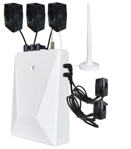 Hasaller Tu-ya Smart Compteur de puissance Wi-Fi triphasé 4 fils avec 5 capteurs CT Moniteur d'énergie bidirectionnel 200/300 A en temps réel Consommation d'électricité Traceur pour systèmes solaires