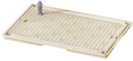 JISADER Dog Toilet, Dog Potty, Train Pads, Indoor Open Entry, Dog Litter Pan, Dog Grates, Khaki