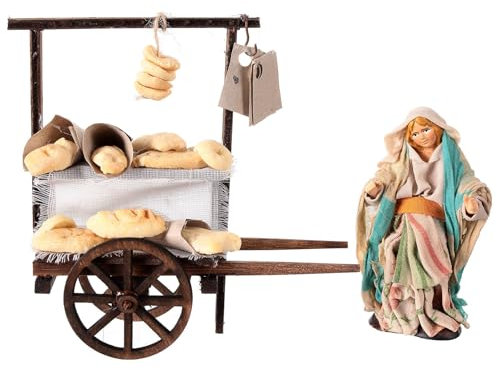 Holyart Carro Pane 10 cm presepe Napoletano Terracotta