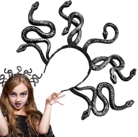 XIAOXIAOYU Schlangen-Stirnband, Schlangen-Stirnband-Kostüm - Partys Kopfschmuck,Schlangen-Stirnband, Kopfschmuck, Cosplay-Kopfschmuck, Haarschmuck für Halloween-Maskerade