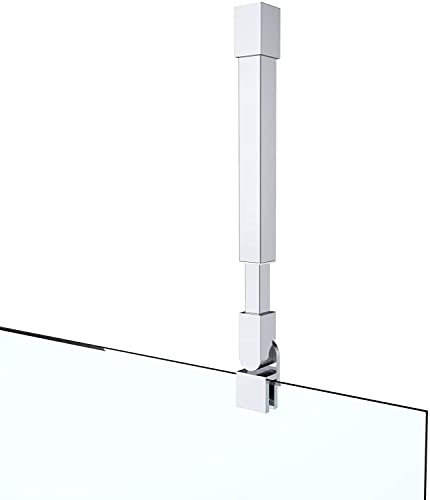 Stainless Steel Shower Stabilizer Bar for Glass Shower Enclosure Round Design Adjustable Length (730 1200mm) Suitable for Glass thicknesses 6 10 mm Ceiling and Wall Support for Enhanced Stab
