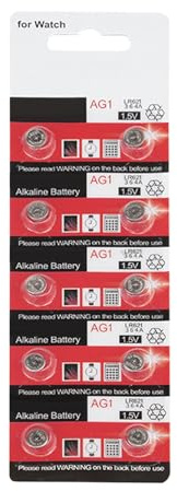 Rdxanc 10/20 pilas de botón AG1/LR621, batería alcalina de botón de larga duración de 1,5 V para relojes electrónicos pequeños