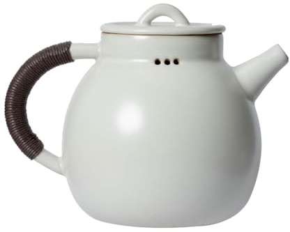 Vintage Chinese Teapot with Filter Hole,800ml Grey Ceramic Teapot with Infuser for Loose Leaf Tea Steeper,Tea Pots for Hot Tea Brewing,Tea Lvoer Gifts A