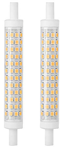 Halogen Led Light Replacement 10W 120 Led Double Ended Tube 2pcs Ac85-265V Led Light Source for Home Hotel (Warm White)