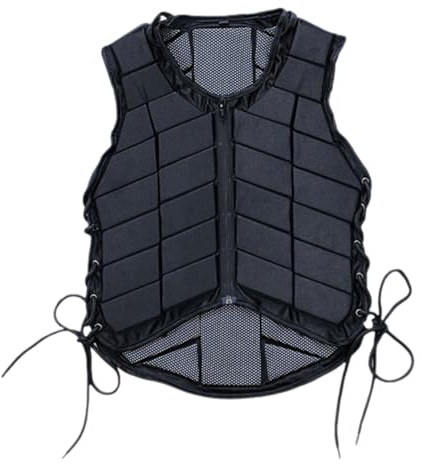 Leeonway Comodo Gilet Protettivo,Gilet Protettivo Imbottito per Equitazione,Protezione per La Schiena da Equitazione,Resistente all'Usura,Traspirante,Regolabile,Adatto per Adulti Unisex