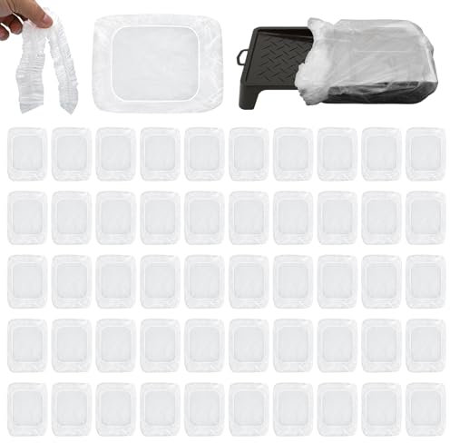 50 Pcs Disposable 9 Paint Tray Liners - Roller Tray Liners for Wall and Ceiling Painting - Easy to Clean Up and Change Paint Colours