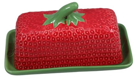 ULTECHNOVO Mantequillera De Cerámica Con Tapa Grande, Recipiente Práctico Para Mantequilla y Queso, Conservación De Frescura, Uso Familiar y Restaurante, Caja De Almacenamiento Para Encimera