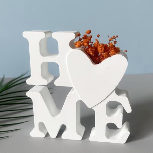 Silikonformen Gießformen Buchstabe, HOME Silikonform Buchstabe Gießformen Silikon HOME Gipsformen Zum Gießen Silikon Gießform Beton Silikonform Sommer Weihnachten für DIY Handwerk (A)