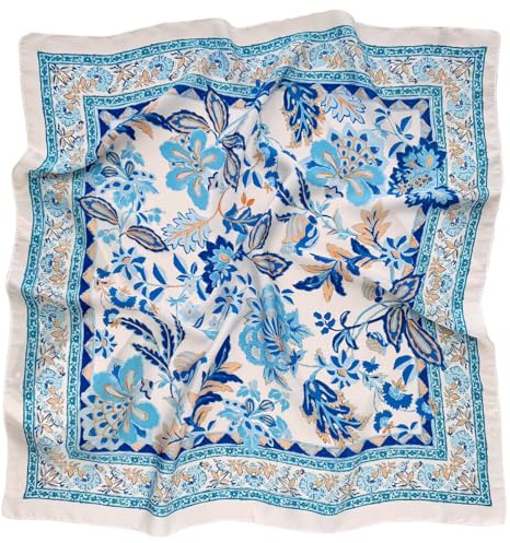 GIMIRO Damen Quadratisches Tuch Polyester-Seidenlook 70 x 70 cm