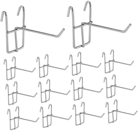 QUMIIRITY Ganci Per Griglia a Parete 40 Pezzi Da 15 Cm, Ganci Di Servizio Per Pannelli Forati, Accessori Espositivi Per Scaffali Commerciale e Organizzazione Negozi